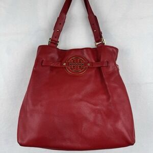Tory Burch Red‎ Leather Shoulder Bag Tote